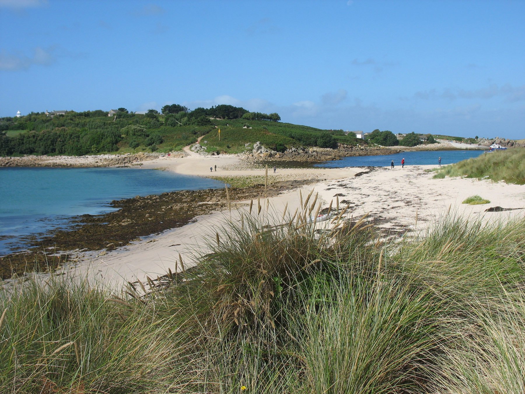 The sandbar between St Agnes and Gugh on the Isles of Scilly
